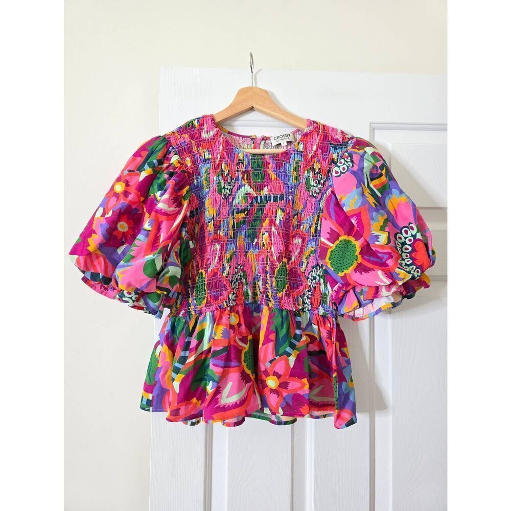 Crosby by MOLLIE BURCH Floral Blouse L - Picture 1 of 7